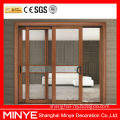 Triple tracks sound proof partition wall sliding door